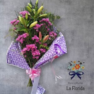 M3 Ramo de 3 liliums y margaritas